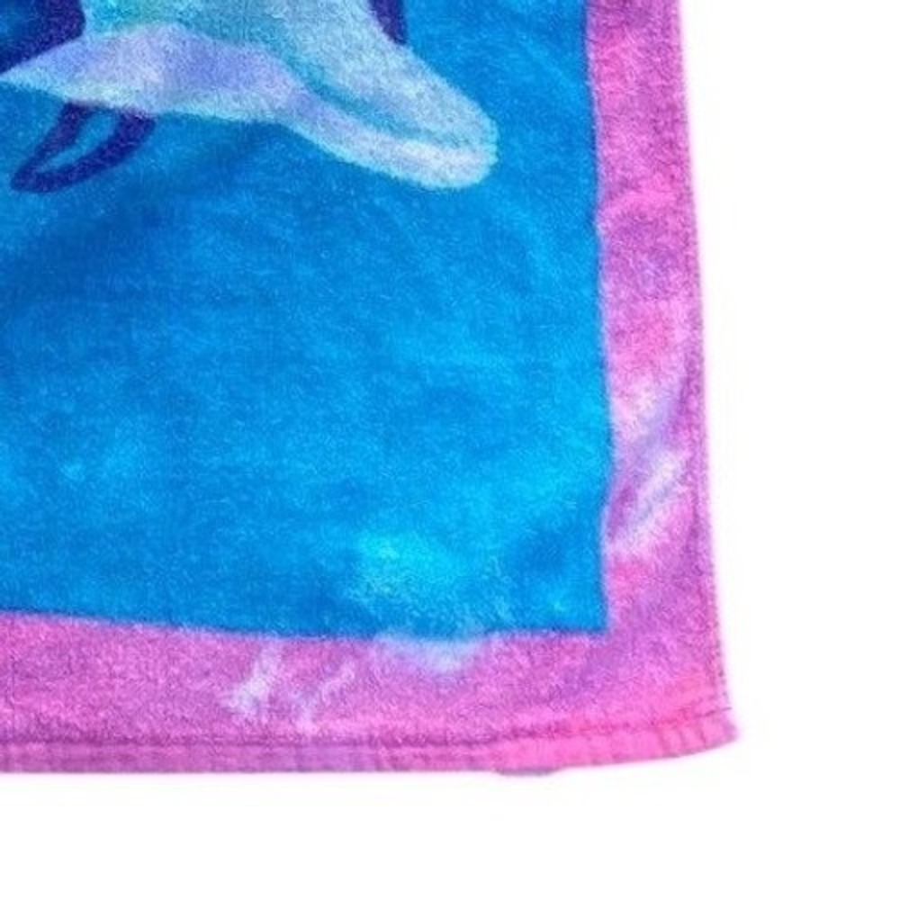 Vintage Lisa Frank Dancing Dolphins Beach Towel 30x56 Neon 90s - Picture 8 of 8